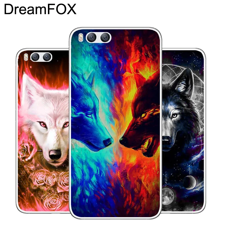 DREAMFOX M341 Luxurious Wolf Soft TPU Silicone Case Cover For Xiaomi Mi Note 2 3 4 5 6 8 SE M5 4C 4S 5C 5S 5X 6X A1 Plus |