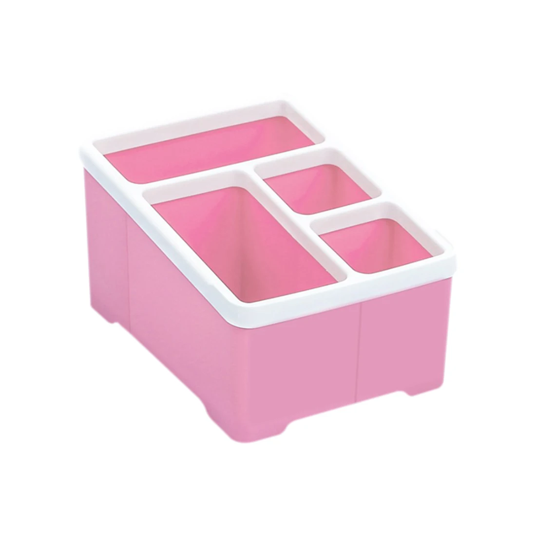 

Multifunctional Desk Organizer 4 Slots Desktop Storage Box Case Pen Pencil Holder Plastic Cosmetics Make Up Organizer Containe