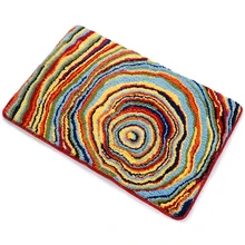 Полиэстер лохматый Радужный мягкий плюшевый коврик машинный моющийся Противоскользящий половик для ванной комнаты/дверной коврик/напольный ковер