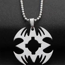 new creative mens stainless steel superman pendant necklace bead chain sweater necklace for women charm choker fashion jewelry