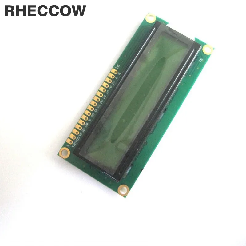 Rheccow 5 v 122*44 большой персональный модуль lcd дисплей LCM 1602 162 16X2 желтый зелёная лампа чёрного света черного цвета с рисунком