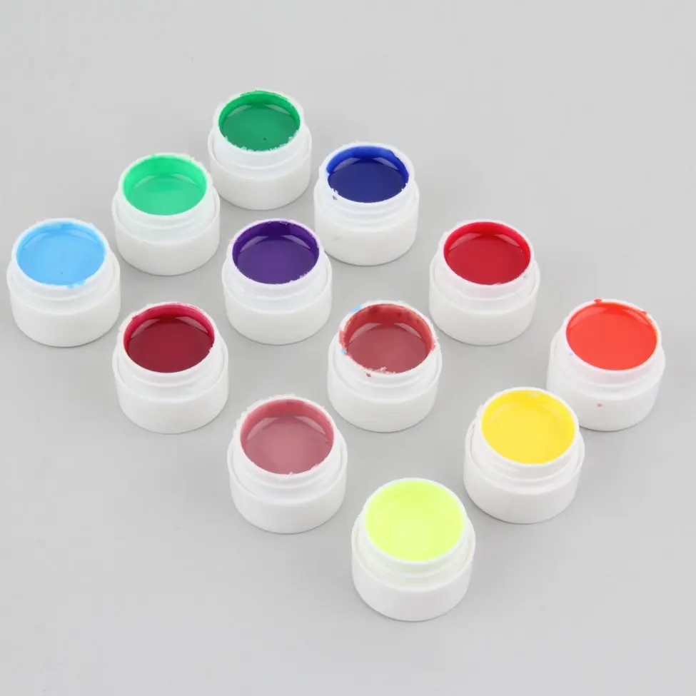 

10 Pcs Full Beauty Glitter Glue UV Gel Nail Art Rhinestones Metal Jewelry Decoration Accessory Super Sticky Adhesive Nail Gel