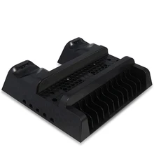 Вертикальная подставка с охлаждающим вентилятором кулер подставка для двух контроллеров для Зарядное устройство зарядная станция Подставка для дисков Стеллаж для выставки товаров для sony PS4/PS4 тонкий/PS4 PRO