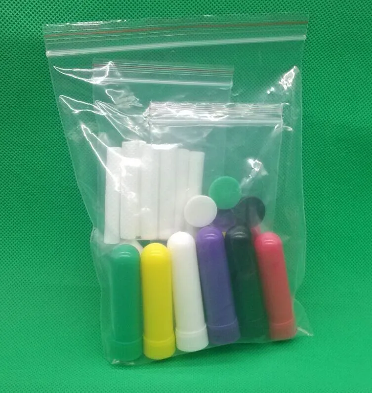 the inhaler, the sealing cap, the cotton wick packaged in different poly bag
