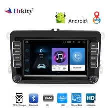 Hikity 2 Din Car Stereo Radio 7 ”Android di Navigazione GPS HD Autoradio MP5 Lettore Multimediale ISO/Android Specchio link per le Auto VW
