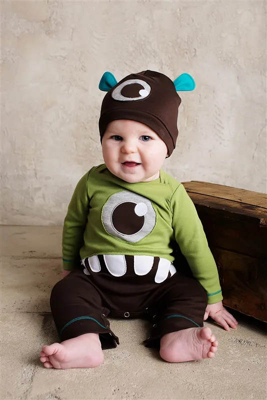 [Bosudhsou.] FJ-20 комбинезон для малыша Весна+ шляпа одежда новорожденный мальчик девочка хлопок детская одежда для мальчиков спальный костюм