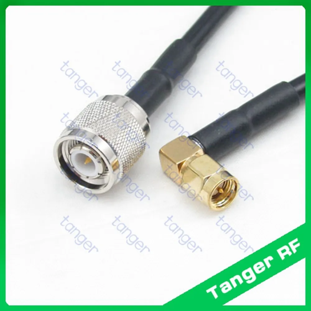 Tanger TNC штекер к SMA прямоугольный 90 градусов RF RG58 отрезок Перемычка коаксиальный