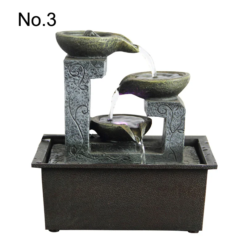 Изделия из смолы с большой рабочей поверхностью украшения Азии Zhaocai фонтан воды комната офисная мебель Творческое Оформление рабочего стола 220 В - Цвет: No 3