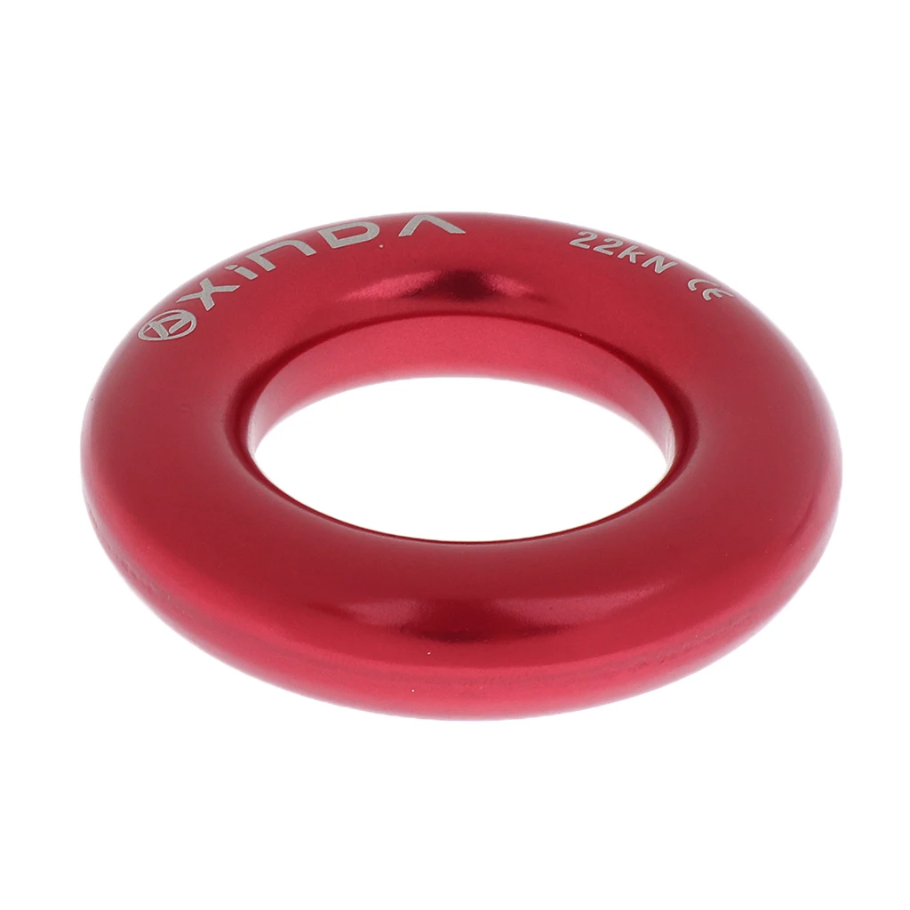 

22KN / 4950lbs Rock Climbing Rappel O Ring Bail-Out Descender Connector for Roof Tree Arborist Aerial Work Rescue Equipment