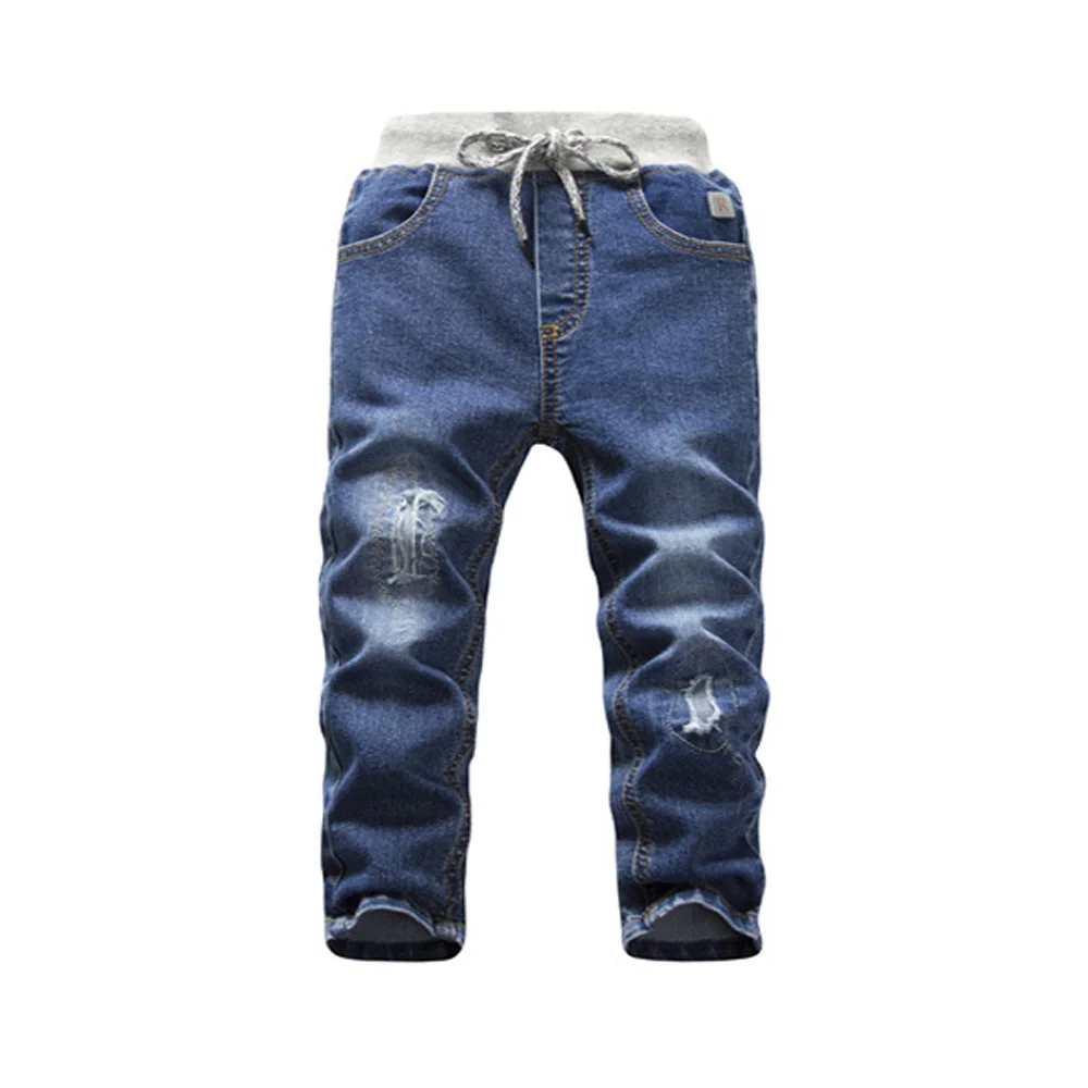 Baby Boy Jeans Kids Cotton Pants Ripped Denim Long Trousers Boys Spring