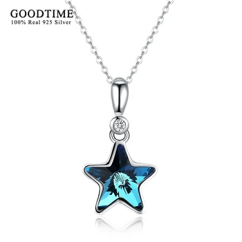 

Necklace 925 Sterling Silver Star Crystal Pendant Necklaces Fashion Sterling-Silver-Jewelry Classic Necklaces For Women Gifts