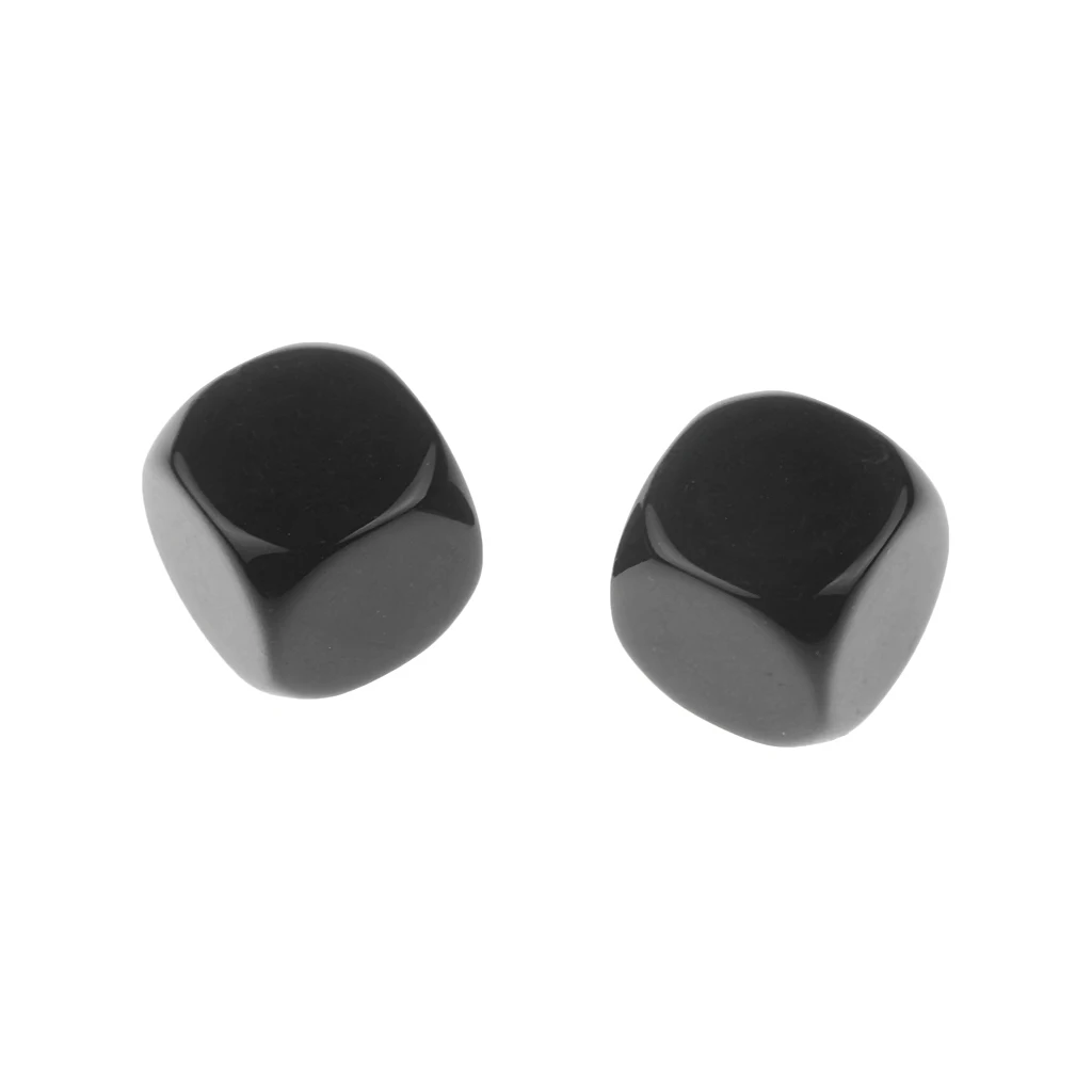 Набор из 25 штук DIY пустые 16 мм шестисторонние игральные кости D6 игры в подземелья D& D TRPG игры черный для классных обучающих средств