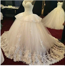 New 2015 Ball Gown Princess Wedding Dresses Handmade Lace Bridal Real Image W2406 Stunning Vestido de Noiva Appliques Romantic