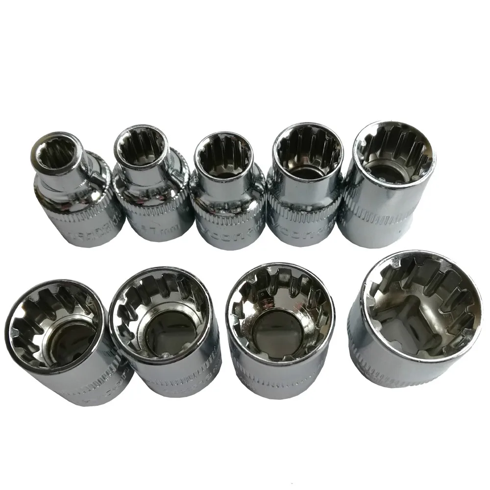 

9PC Gear Lock Sockets Wrench Auto Repair Tool Hand Tool Set Socket Set 3/8 Inch Size 6mm-14mm