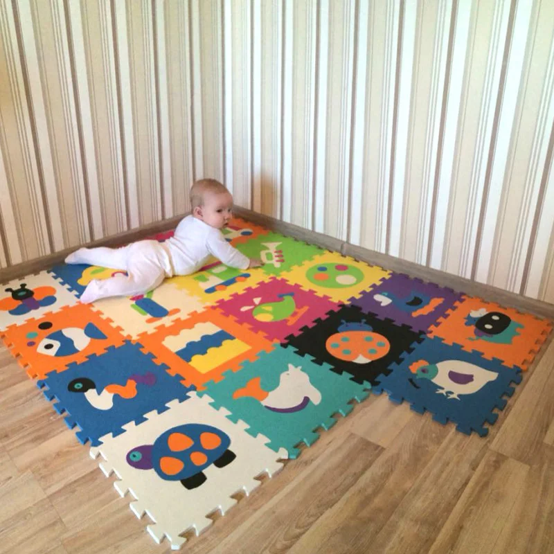 Tapis rampants en développement doux pour enfants, tapis en mousse eva numéro/lettre/dessin animé pour bébé, tapis de sol pour jeux de bébé 30*30*1cm