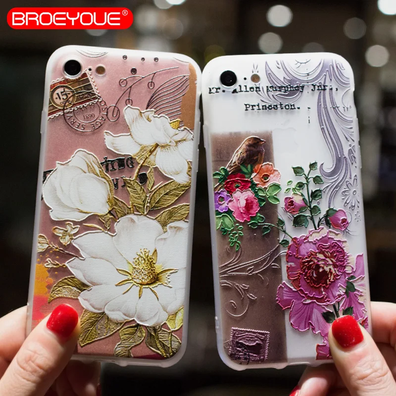 

BROEYOUE Case For Samsung Galaxy J2 J3 J5 J7 A3 A5 A7 2016 2017 Prime S8 S7 Edge Plus Note 8 4 3 Relief Silicone Cases Cover