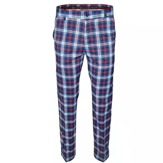 Plaid Golf Pants Men Pants Pgm Authentic Ball Sports Male Models Big