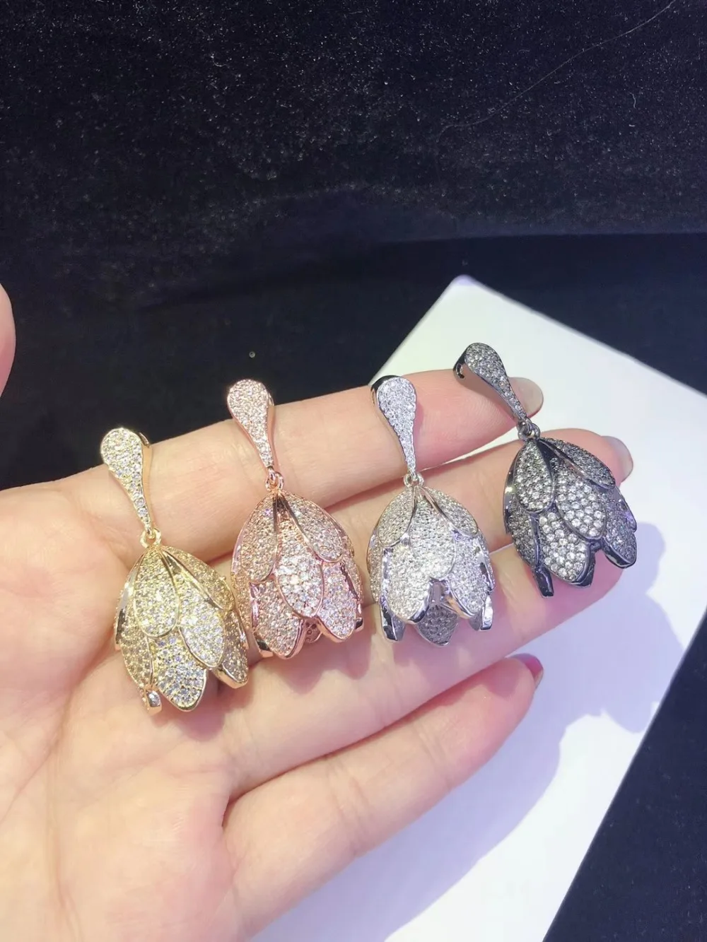 

Y185 High Quality Golden plated Paved CZ Necklace Pendant Clasp Cubic Zirconia Jewelry Connector DIY Jewellery Making