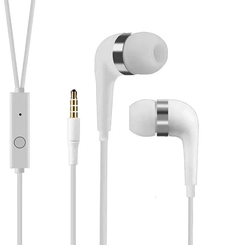 

3.5mm Plug Wired Earphone In-ear Universal Earpiece with Mic Wired Headsets Portable Earbud for Phones MP3 MP4 PC Game Music