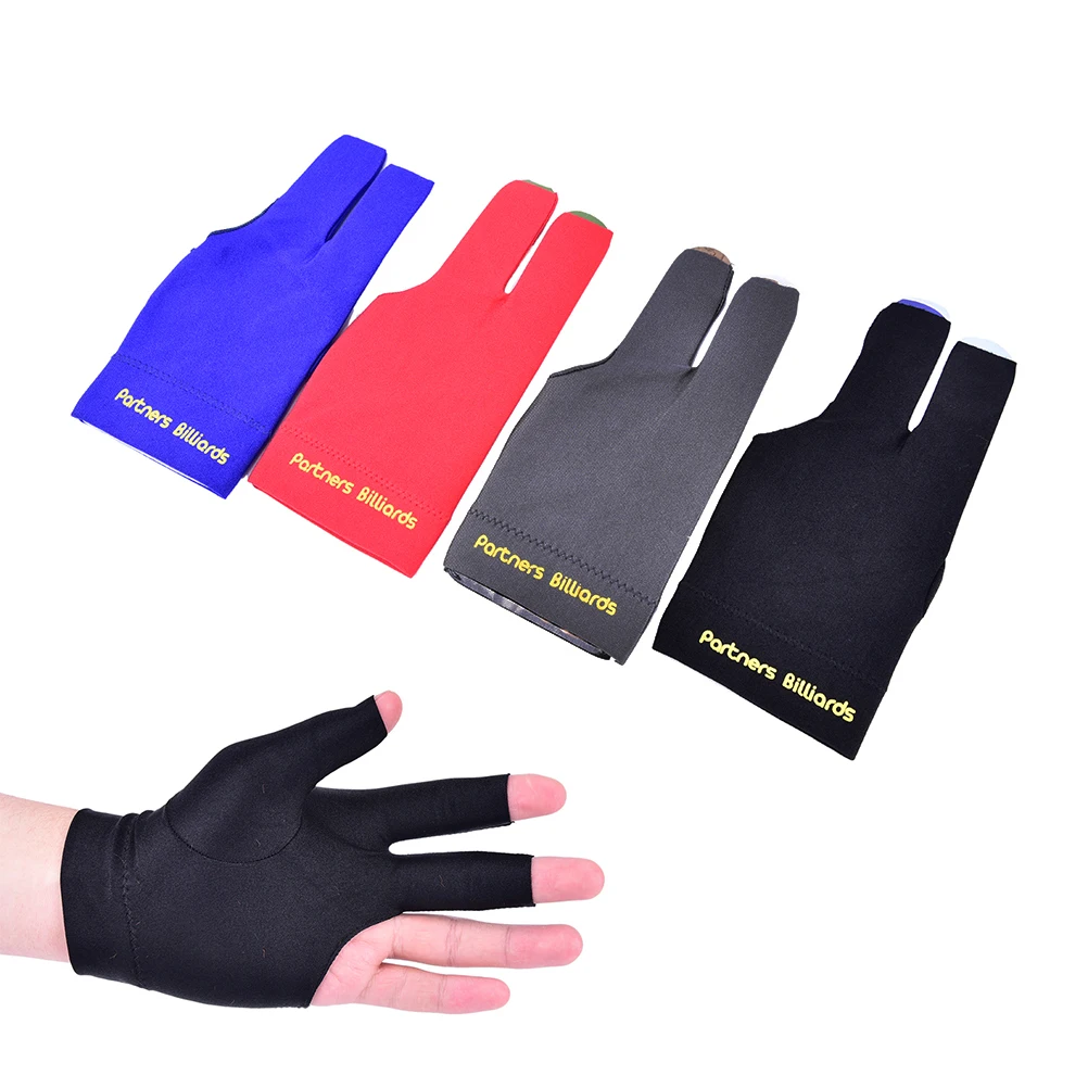 Spandex Snooker Billiard Cue Glove Pool Left Hand Open Three Finger