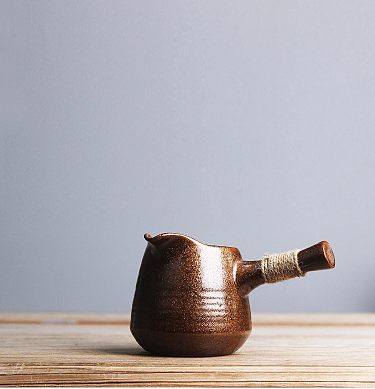 340 мл японский стиль чайный набор кунг-фу керамика грубая керамика Боковая ручка ярмарка кружка чай море домашний декор в стиле ретро шкаф украшения