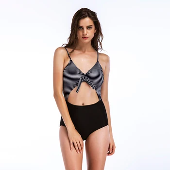 

Svitania One piece Striped Sexy Biquini String Strappy Bathing Suit Swimsuit Beachwear Swimwear Women Brazilian Bikini S-XL