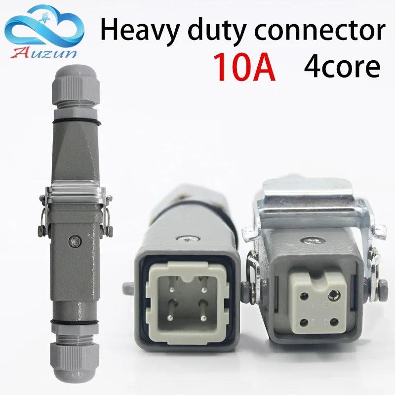 Сверхмощный разъем 4 (3 + 1) 10A 250V ha 004 подключен к винту с горячим