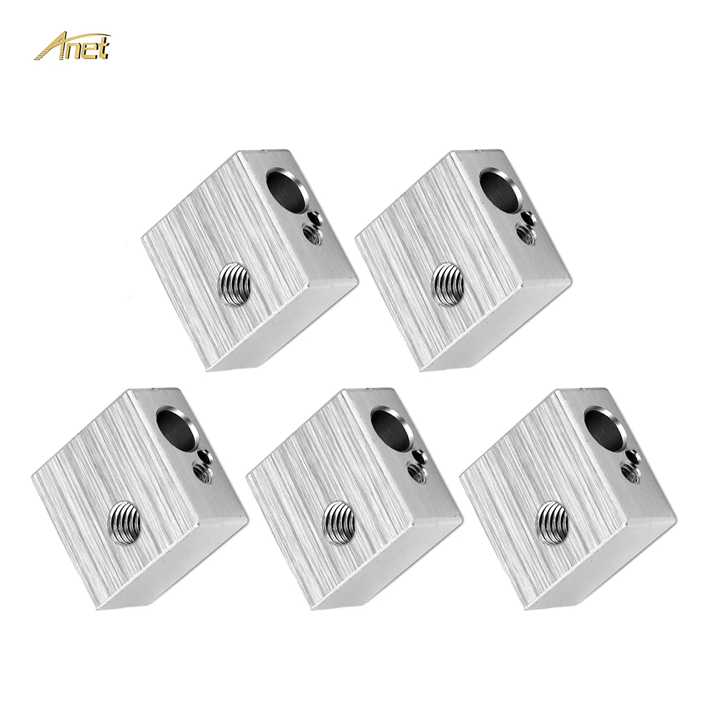 

5pcs/Lot 3d printer Aluminium Heat Block M6 Specialized for MK7 MK8 Makerbot 3D Printer Extruder 3D Printer accessory Ultimaker