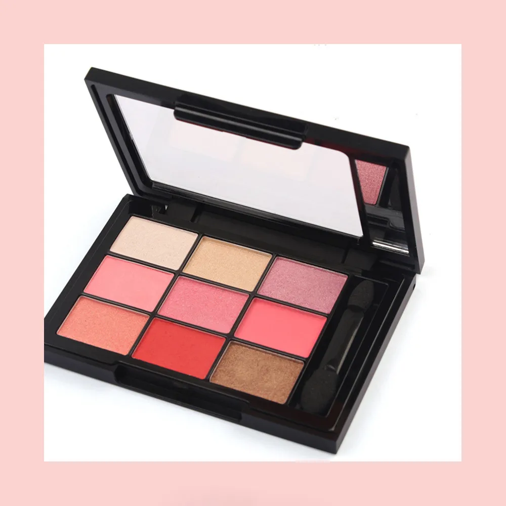Тени для век pallette nude 9 цветов новые косметические матовые кремовые тени набор гирлянды для макияжа набор кистей для теней