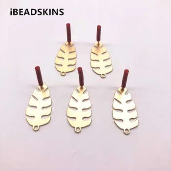 

New arrival!30x14mm 100pcs/lot zinc alloy feather-shape Stud earring/earrings accessories/Earring parts for Jewelry DIY