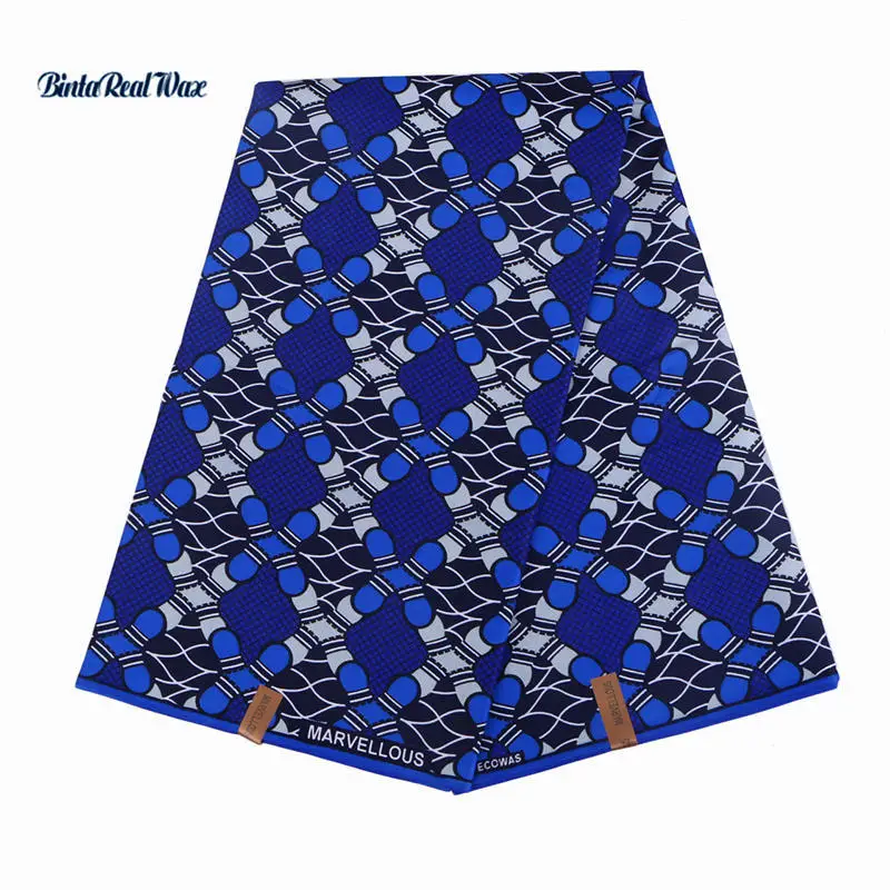 

100% Polyester Wax Prints Fabric 2018 Ankara New dutch Wax High Quality 6 yards African Fabric for Party Dress FP6022