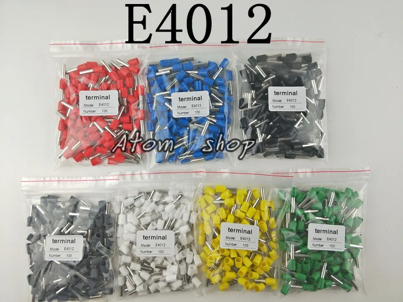 

FREE SHIP 100pcs E4012 grey 12 AWG 4mm2 Insulated Cord End Terminal Wire Ferrules