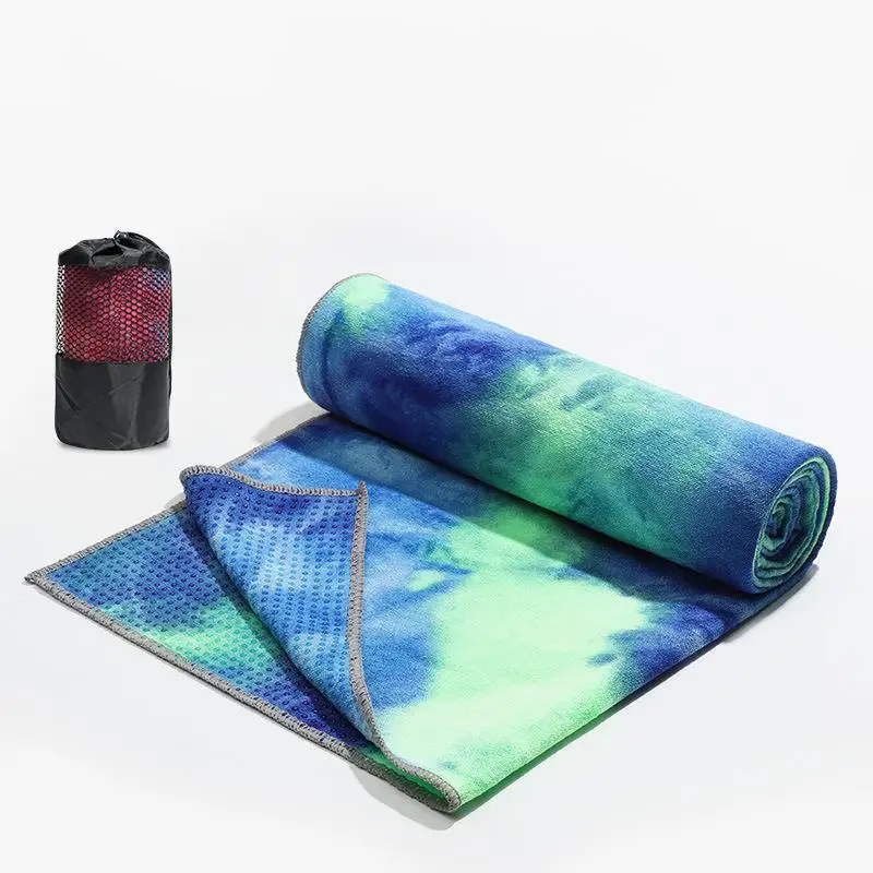 HobbyLane одеяло для йоги с принтом Tie-dye, силиконовое нескользящее утолщенное Впитывающее пот полотенце для йоги - Цвет: Цвет: желтый