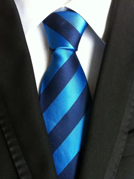 

NEW traditional tie fashion blue ties with stripes