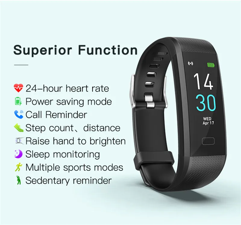 S5 спортивный фитнес-трекер трекеры здоровье Спортивные часы с пульсометром сна водонепроницаемый IP68 смарт-браслет