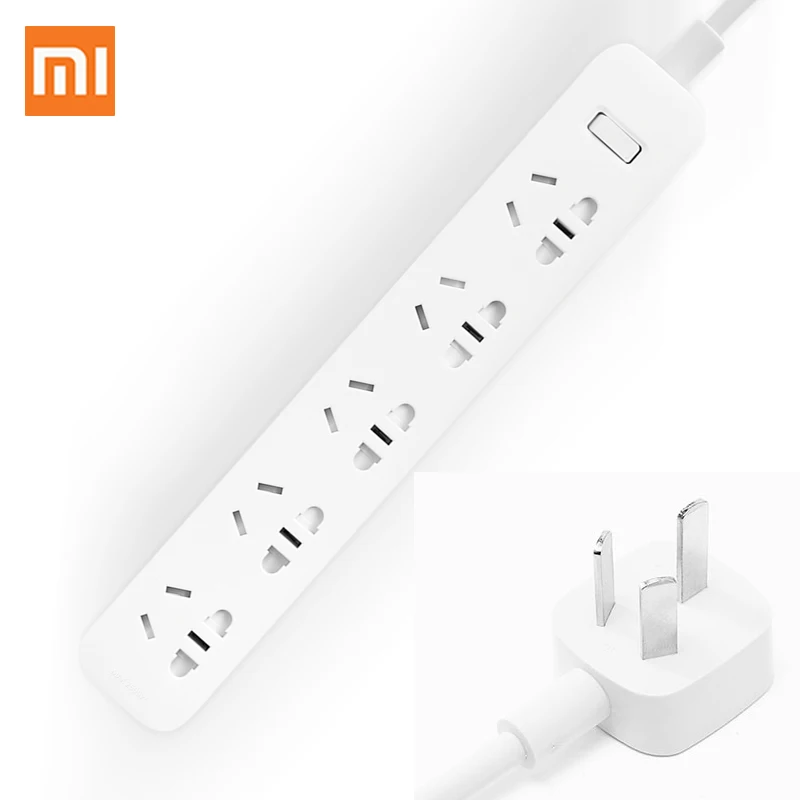 Original Xiaomi Mi Power Socket Strip 5 Ports Plug Outlet Extension ...