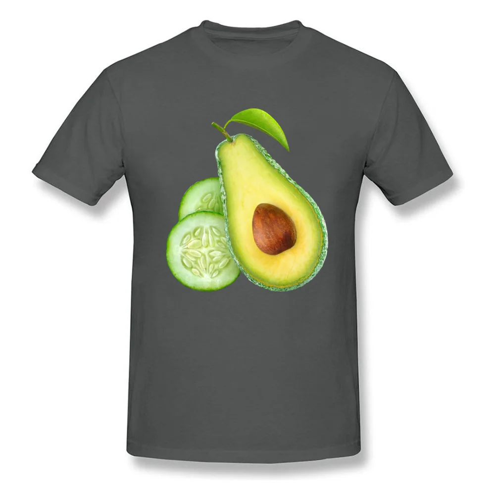 Printed On Avocado and cucumber Men's Top T-shirts Retro Summer Short Sleeve Round Neck 100% Cotton Tees Birthday Clothing Shirt Avocado and cucumber carbon