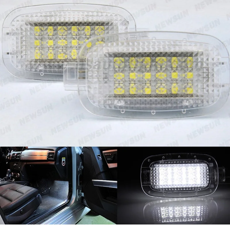 

2x LED Courtesy Lamp Door Lights for Mercedes-Benz W204 W216 W217 W212 W221,W245 5D,Smart Fortwo 2D,C197 2D,X164 5D