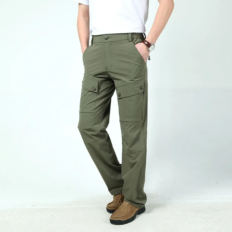 M~3XL 2016 New Spring Mens Plus Size Pants Quick Dry Breathable Long Short Trousers Man Straight Outdoor Waterproof Pantalones (5)