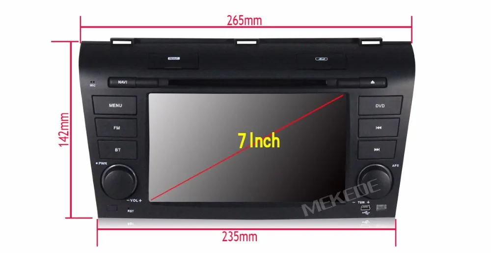 Flash Deal MEKEDE M518 7inch 2din Quad core pure android 7.1 car radio car gps dvd player for Mazda 3 2003-2009 support google playstore 3