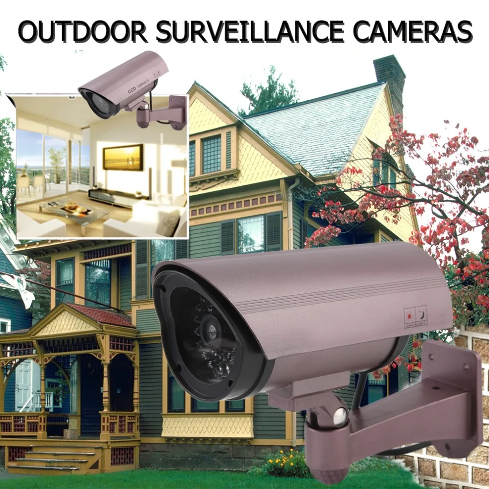 

Dummy Camera Waterproof Home Security CCTV Surveillance Camera LED Flash Light Fake Camera Outdoor