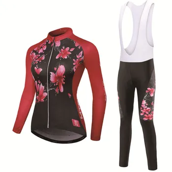 

Winter Cycling Set Cycling Clothing Pro Team Bike Downhill Jersey Skinsuit MTB Clothes Roupas De Ciclismo Long sleeves