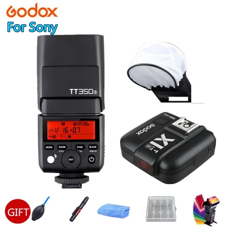 Godox Mini Speedlite TT350S Cámara Flash TTL HSS GN36 + X1T-S transmisor para Sony Mirrorless DSLR Cámara A7 A6000 A6500