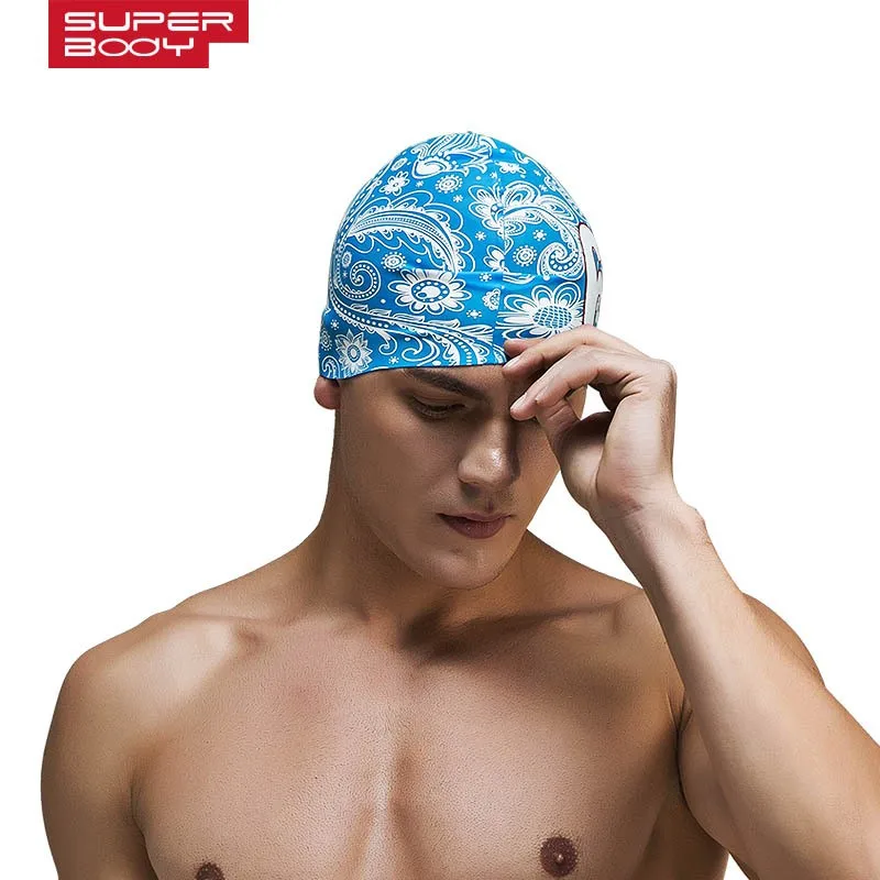 SUPERBODY Мужская и женская универсальная шапочка для плавания s брендовая силиконовая шапочка для купания Водонепроницаемая Защитная шапка для купания