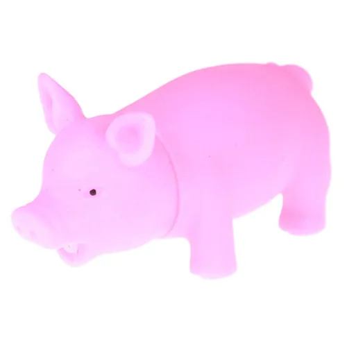 9.5*3.5*4 cm Chew Squeaker Pig Release Stress Toy Rubber Pig Chew Toys