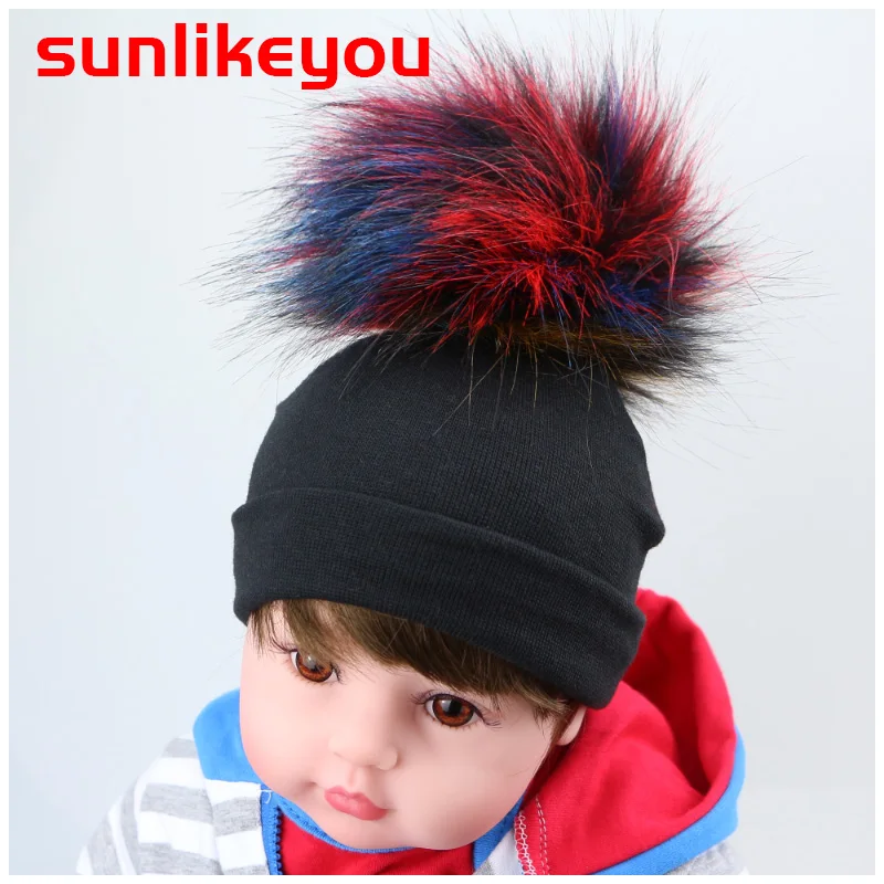 Sunlikeyou/Детские шапки из искусственного меха для новорожденных мальчиков и