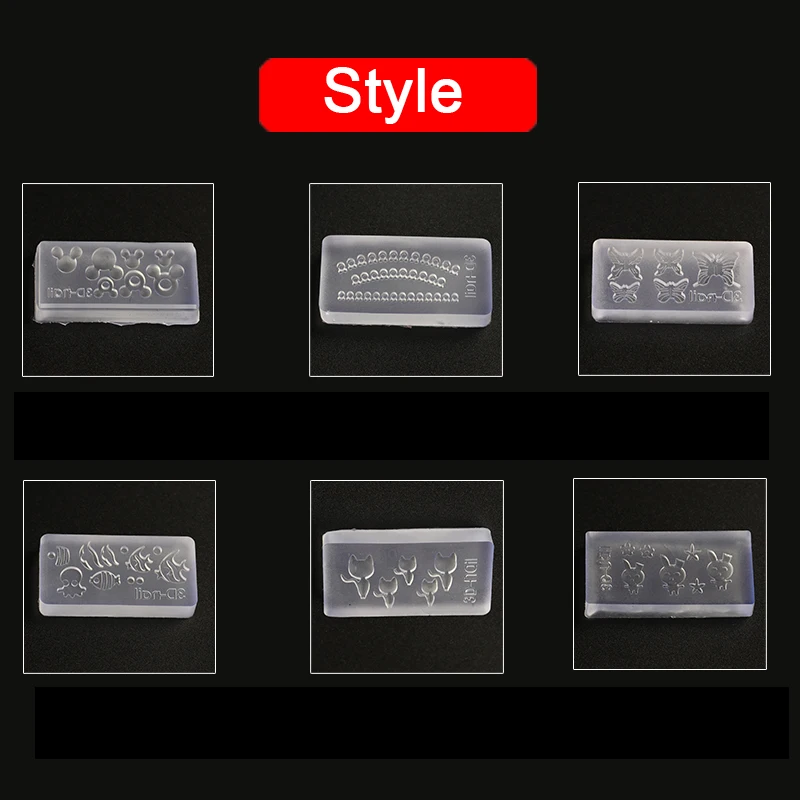 3D акриловые пресс-форм для нейл-арта украшения DIY гель лак инструментальные силиконовые формы для нейл-арта Шаблоны узор пресс-форм декор для ногтей, Салон дизайн
