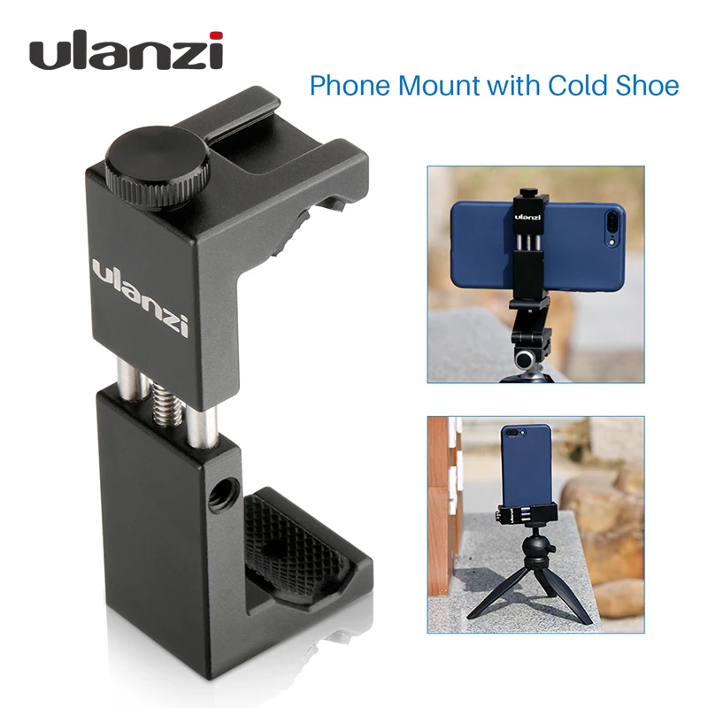 Ulanzi Iron Man ST-2s Aluminium Smartphone Tripod Mount Stand Adapter Vertical Shooting for iPhone 
