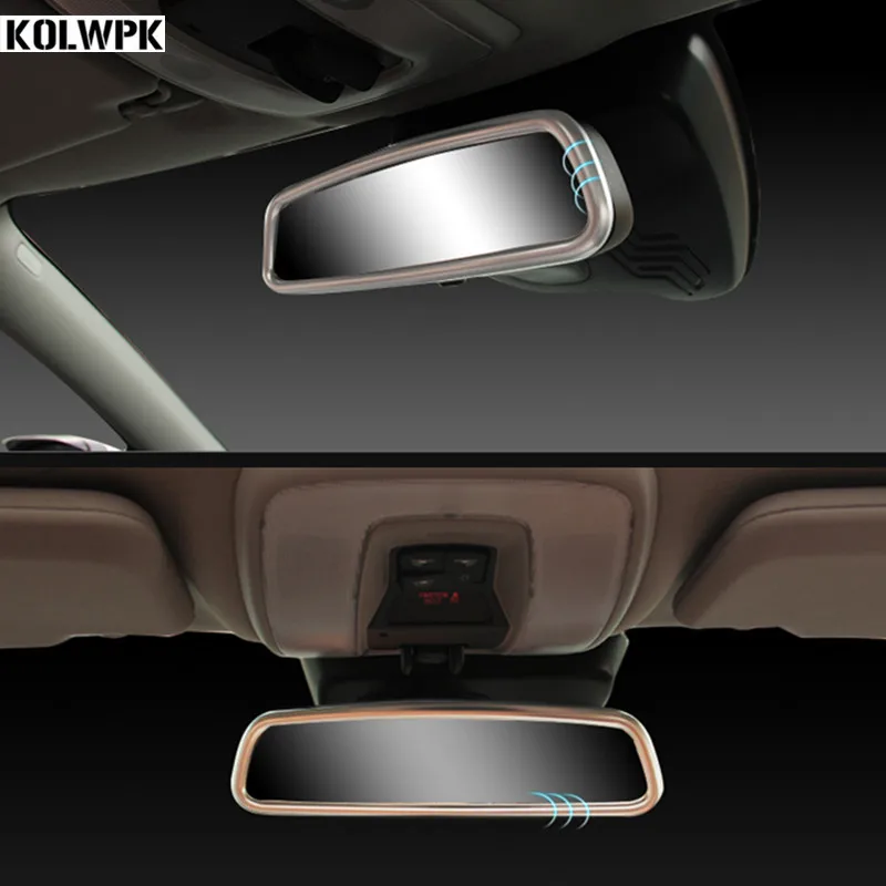 

For Volvo XC60 V60 S40 S60 S80 Stainless steel Refit the rearview mirror decoration frame inside the special car accessory