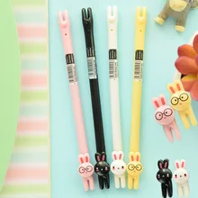 12 шт./партия канцелярские милые гелевые ручки с кроликом, креативные подарки для студентов, офисные школьные подарки